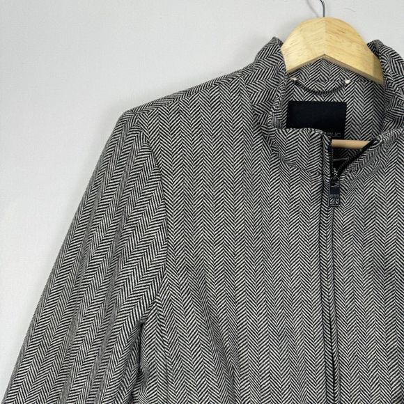 Banana Republic Wool Blend Twill Jacket Womens Petite Size 10 Zip Dress Jacket - Picture 5 of 14